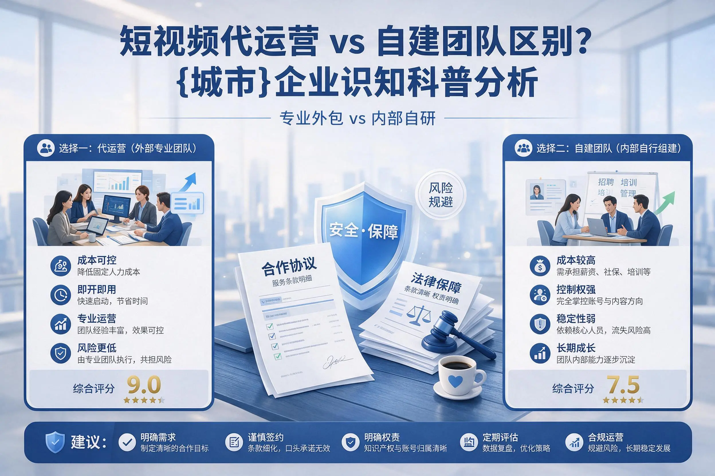 短视频代运营与自建团队区别?兴安企业认知科普分析