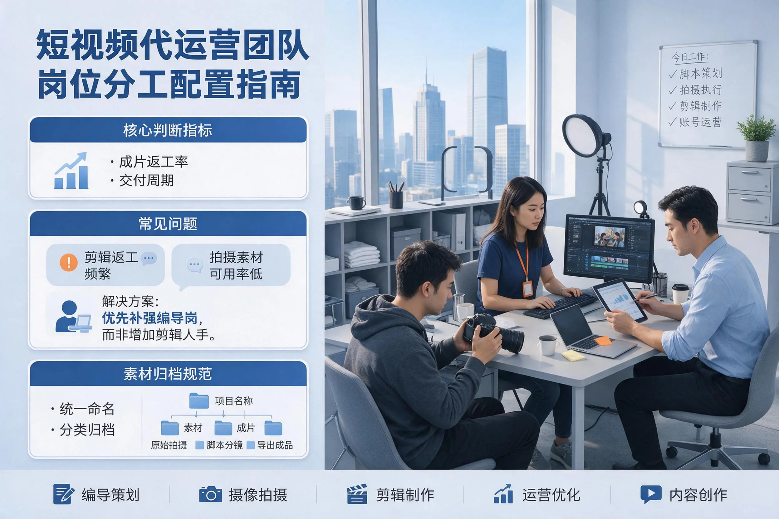 短视频代运营团队如何配置？兴安企业岗位分工科普说明