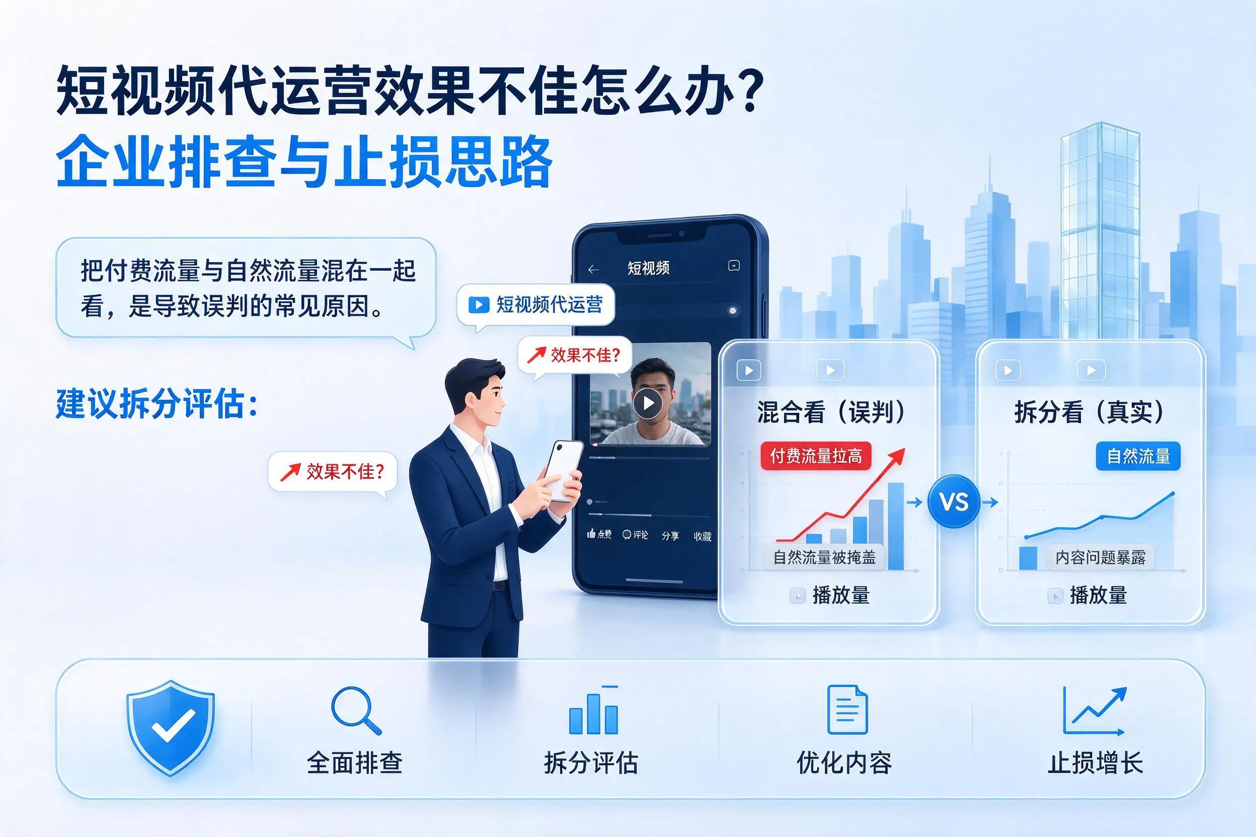 短视频代运营效果不佳怎么办?兴安企业排查与止损思路